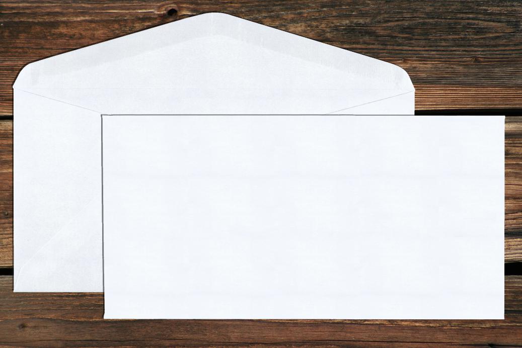 Briefhüllen DL 110x220 mm Nassklebend Weiß 120 g/qm